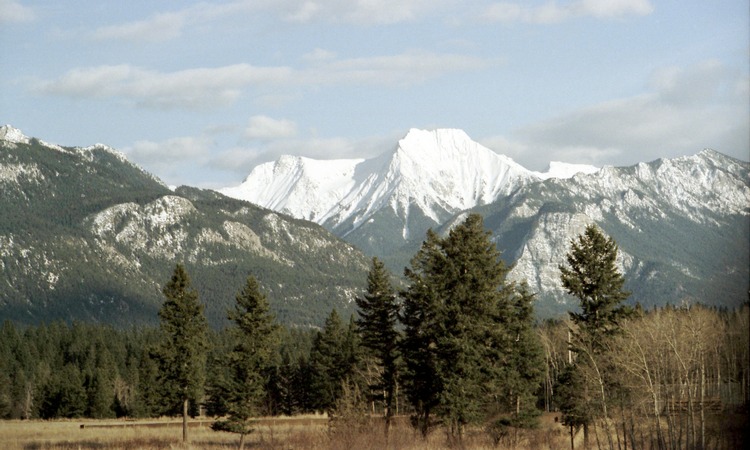The Rocky Mountains seen from the Kootenay Highway (93), British Columbia